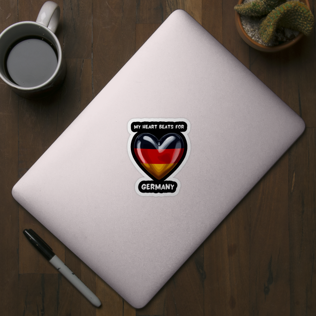 My Heart Beats For Germany Flag by Graceful Designs